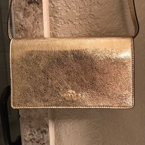 Metallic Gold Coach Purse